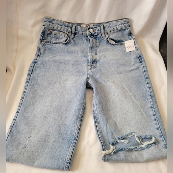 Free People Stone Washed Distressed Jeans size 30 - Picture 13 of 14